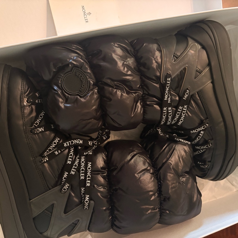 Moncler Black High Snow Boots